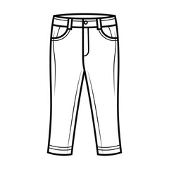 pants outline, silhouette, vector, illustration, isolated on white background