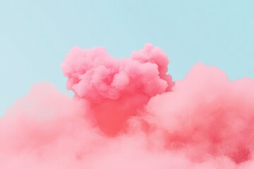 Fototapeta premium Pink clouds in blue sky dreamscape