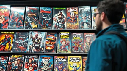 A man curates AI-driven digital comic libraries tailored to specific genres and reader preferences.