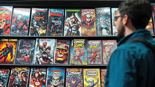 A man curates AI-driven digital comic libraries tailored to specific genres and reader preferences.