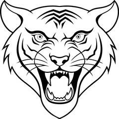tiger head vector