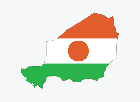 recommend clip art: Niger Map vector icon. Map of Niger in Flag colors.
                    