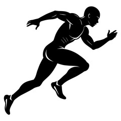 silhouette of a man running