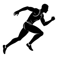 silhouette of a man running