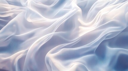 Obraz premium Smooth White Waves on Minimal Background with Abstract Texture
