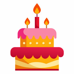 birthday cake with candles