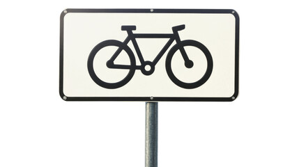 Bicycle route signage cycling sign, isolated on transparent background