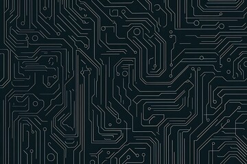 Abstract close-up of a glowing blue digital circuit board, showcasing intricate connections and technological design on a black background.
