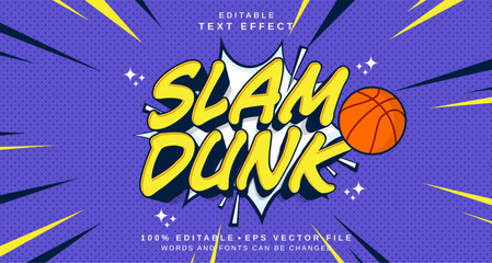 Editable text style effect - Slam Dunk text style theme. © Artzi