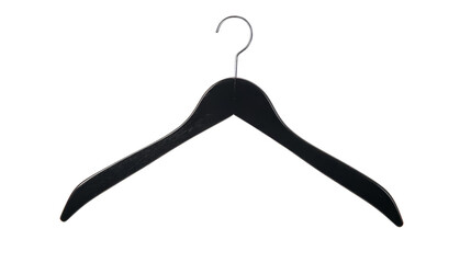 Black coat hanger, isolated on transparent background