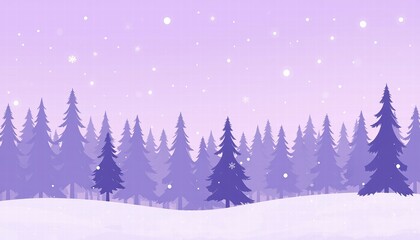 Fototapeta premium Winter forest landscape with snow-covered trees and a festive holiday theme