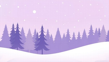 Obraz premium Winter forest landscape with snow-covered trees and a festive holiday theme