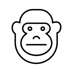Gorilla Vector Icon