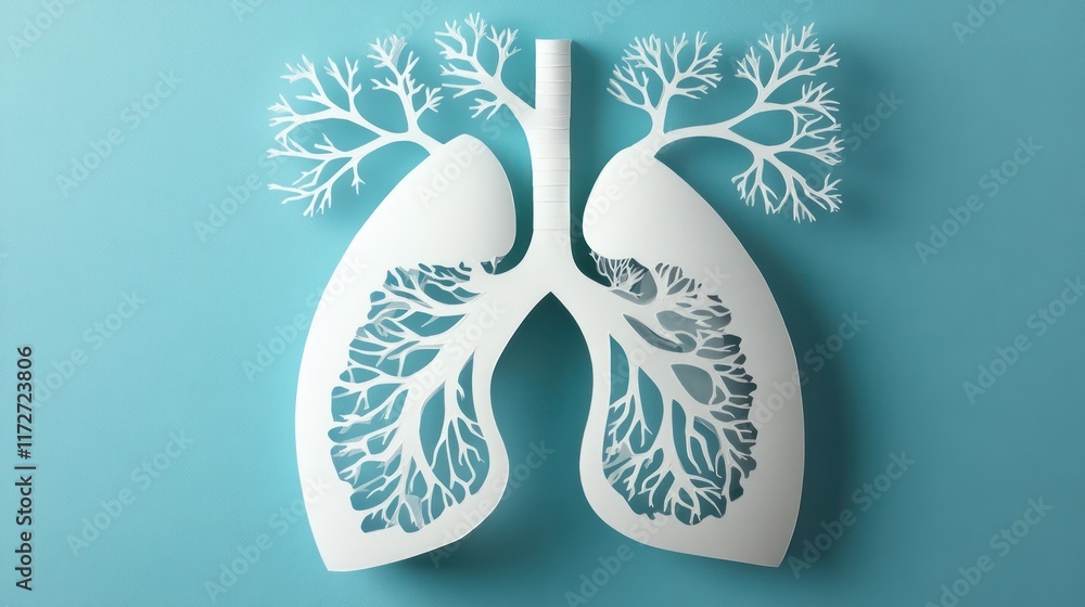 Canvas Prints Lung Health 3D paper lungs with airways Backgrounds 