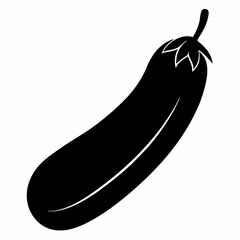 Black Silhouette Vector of African Cucumber
