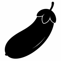 Black Silhouette Vector of African Cucumber