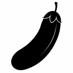 Black Silhouette Vector of African Cucumber