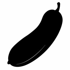 Black Silhouette Vector of African Cucumber