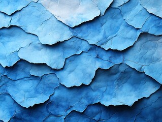 Naklejka premium Stunningly Textured Blue Abstract Digital Painting: Close-Up View. AI Generated