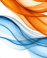Fototapeta premium Abstract Blue and Orange Swirling Wave Background Design