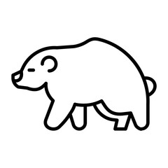 Brown Bear Vector Icon