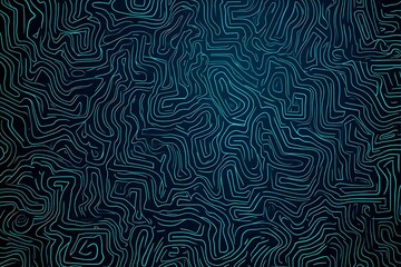 Abstract close-up of a glowing blue digital circuit board, showcasing intricate connections and technological design on a black background.
