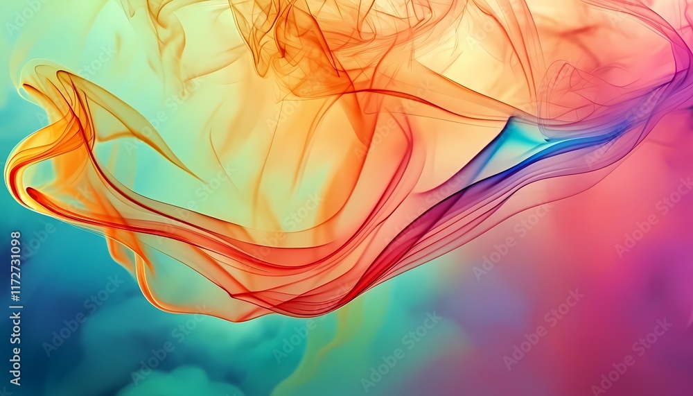 Poster abstract smoke waves of light create a dynamic design