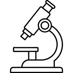 Microscope Line Art Vector Illustration