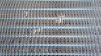 Dirty Air Conditioner Condenser Coil Close-Up Texture