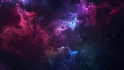 background abstract illustration of nebula, cosmic with lighting stars