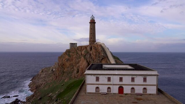 Faro de Cabo Villano, Costa de la muerte, La Coru&ntilde;a, Galicia, Espa&ntilde;a. Enero de 2025.