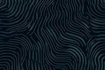 Obraz premium Abstract close-up of a glowing blue digital circuit board, showcasing intricate connections and technological design on a black background. 