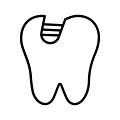 Obraz premium Tooth Decay Vector Icon