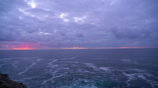Anochecer desde el cabo de Touri&ntilde;an, La Coru&ntilde;a, Galicia, Espa&ntilde;a. Enero de 2025.