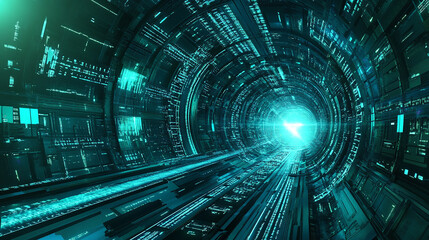 未来的なデータトンネル