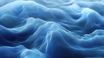 Obraz premium Abstract Blue Gradient Waves with Transparent Background