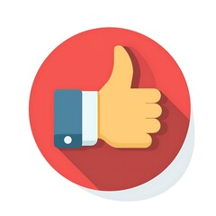 Thumbs up icon on white background