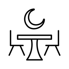 Fototapeta premium Date Night Vector Icon