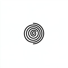 Abstract Spiral Design Black And White Graphic