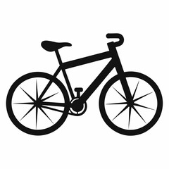 Black Aero Bike Silhouette Vector Design