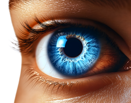 Close-up of a blue eye.