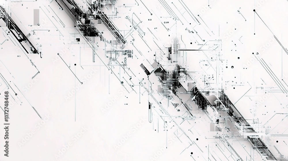 Poster abstract vector technology background with industrial design elements