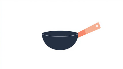 A collection of 5 additional frying pans in 2D flat design, each with a unique style and purpose, perfect for logo creation