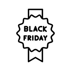 Black Friday Badge Vector Icon