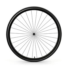 Fototapeta premium Bicycle wheel icon on white background