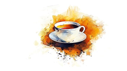 tea cup icon simple white background vector