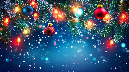 Holiday Background with Snowflakes and Festive Glow