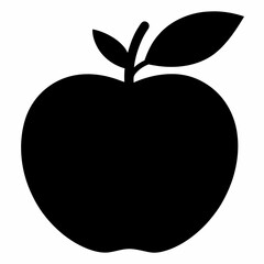 Elegant Velvet Apple Silhouette Vector