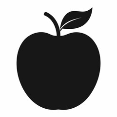 Elegant Velvet Apple Silhouette Vector