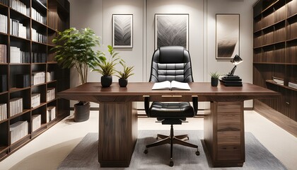 A refined workspace that promotes focus and clarity.  